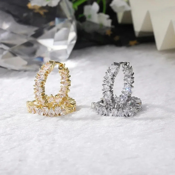 "New Fashion Oversize Circle Dainty Round Hoop Earring, GPMB1743 - Picture 3 of 3